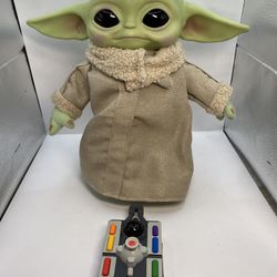 Baby Yoda Grogu Child Animatronic Plush Star Wars Mandalorian Remote Control