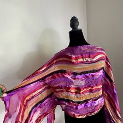 Vintage Dana Buchanan 100% Silk Sheer Top 