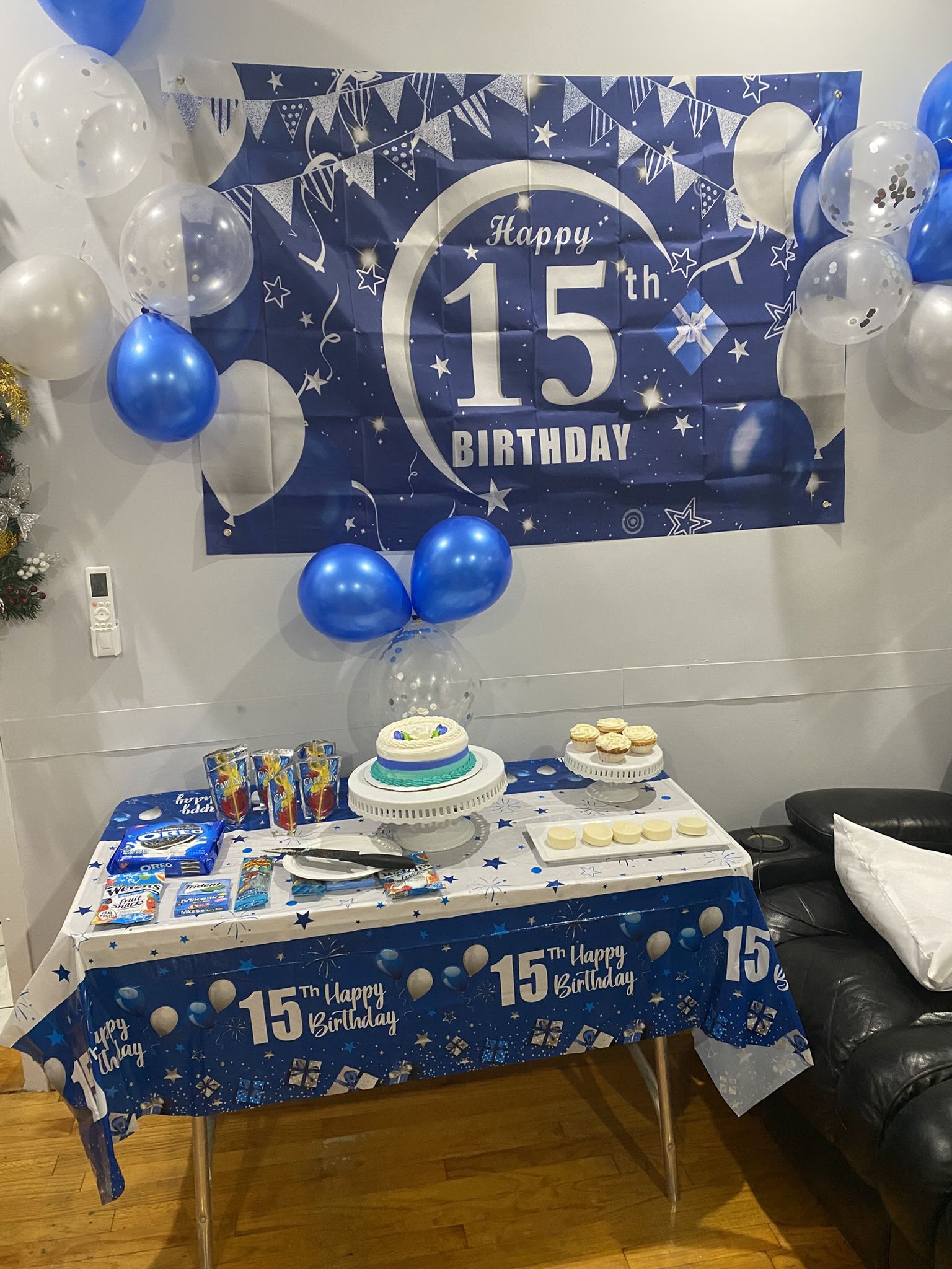 Free backdrop and Tablecloth 15 Birthday