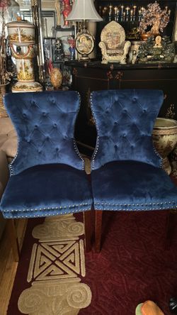 Velvet upholstery dining chair set