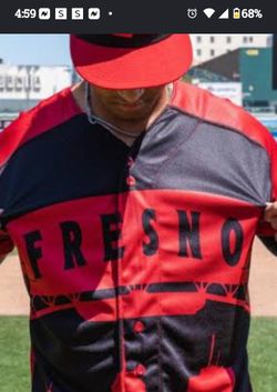 Fresno Baseball Jersey Red and Black, Size M