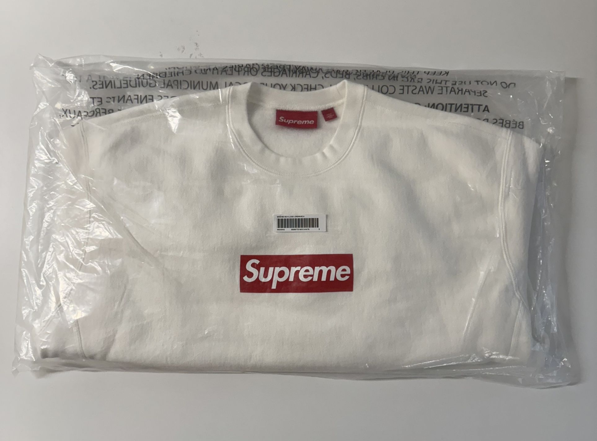 Supreme Washed Box Logo Crewneck