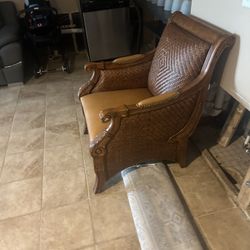 Leather Woven Tommy Bahama Chair 