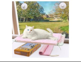 Cat Window Perch, Pink Cat Hammock Window Seat. (Z)