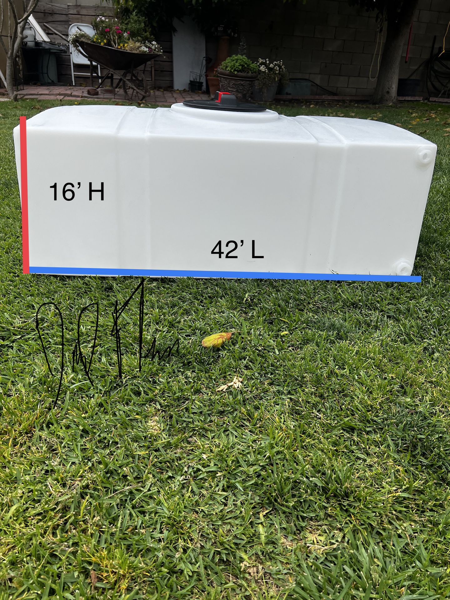 60 Gallon Low Profile Water Tank