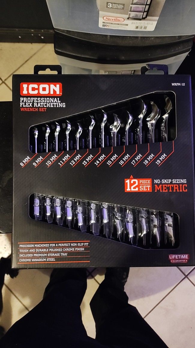 Icon Ratchet Wrench Set Q 12 Pc
