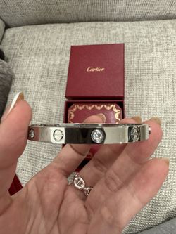 New Love Bracelet White Gold Size 16