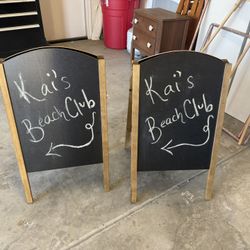 Two chalkboard Signs