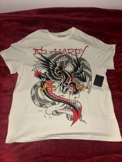 Beige Ed Hardy Graphic T Shirt