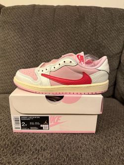 Air Jordan 1 Low Travis Scott Tropical Pink Size 2Y
