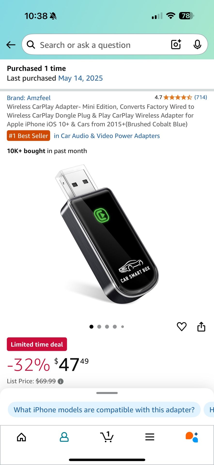 Wireless CarPlay Adapter- Mini Edition