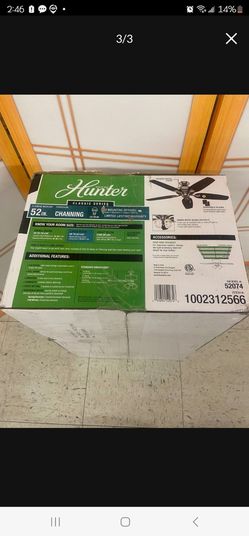 Brand new open box 52 inch hunter fan