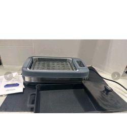 Paula Deen Table Top Grill w/ Fan PDNSGHT Grill & Griddle Plates Lid Manual