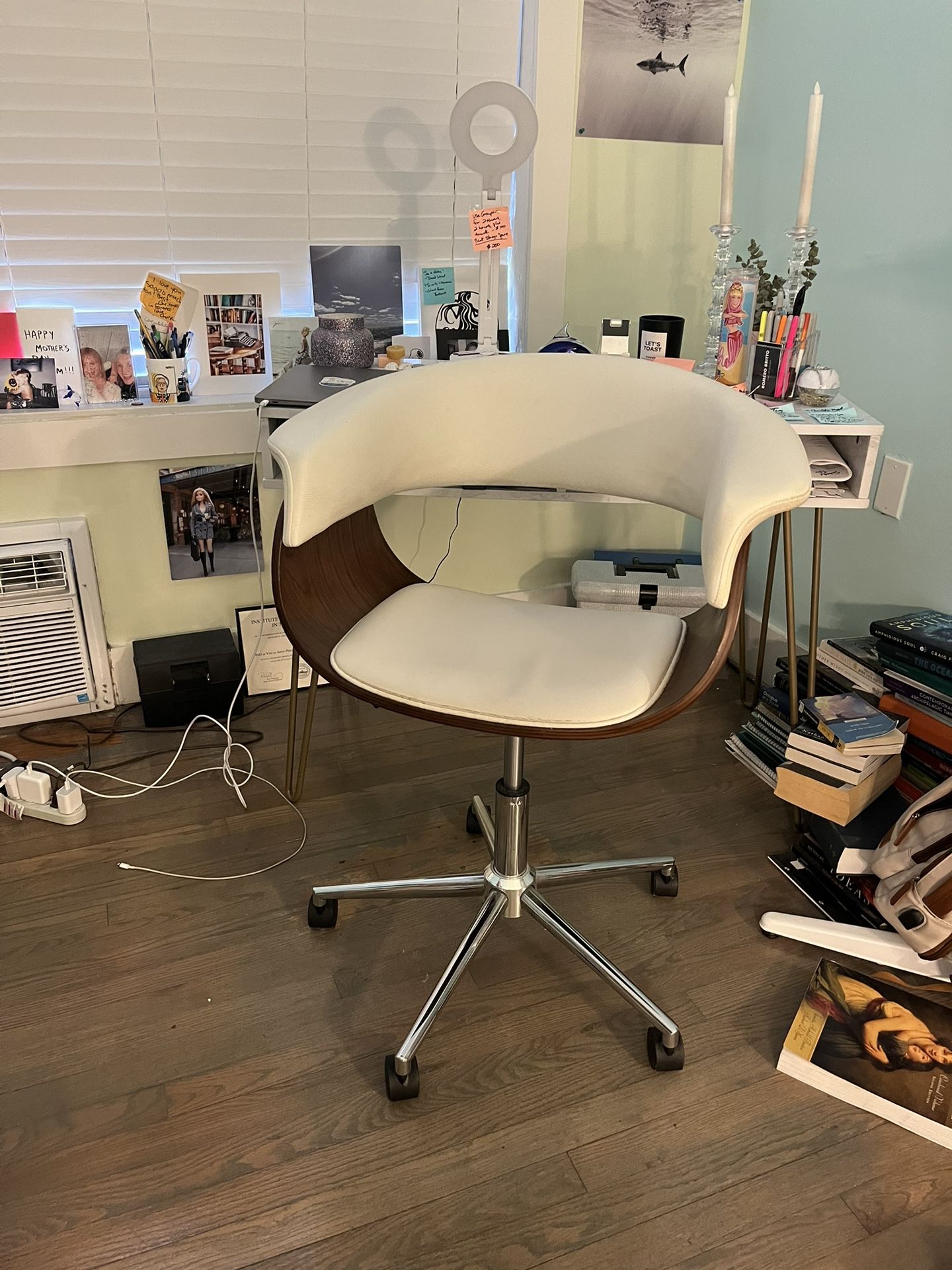TCL tv with Stand And Swivel Desk Chair $200