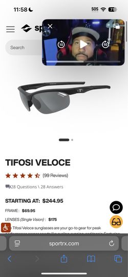 Tifosi tactical sunglasses