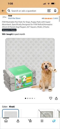 Washable pee pads for dogs 2 pack
