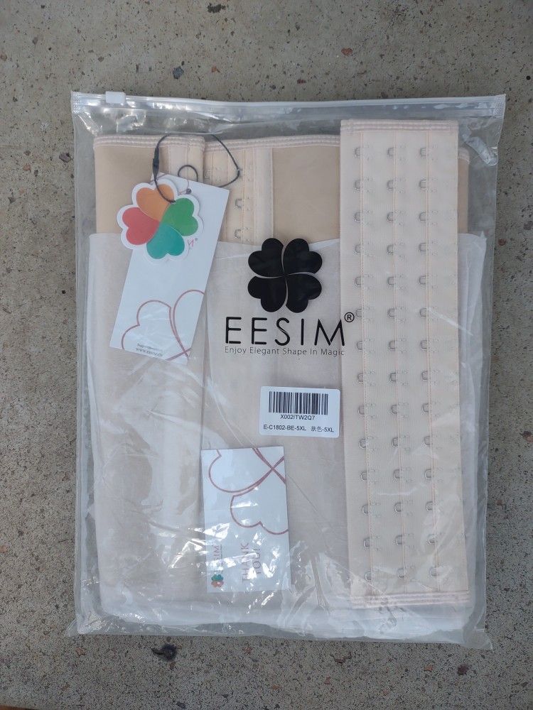 5XL EESIM Latex Waist Trainer Sport Girdle for Women Corset Body Shaper Beige