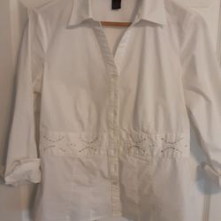 Style &  Co White Button Down Shirt 