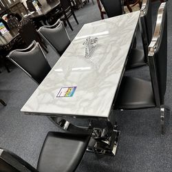 Real Marbel Table And 6 Chairs Was 3800 Now 1499 furniture mattress appliance 0-99 down no credit needed no intrest financing available deals 