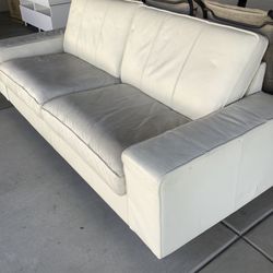 Leather white sofa FREE***