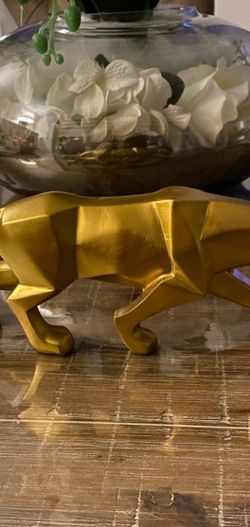 Sculptured Gold Color Panther.