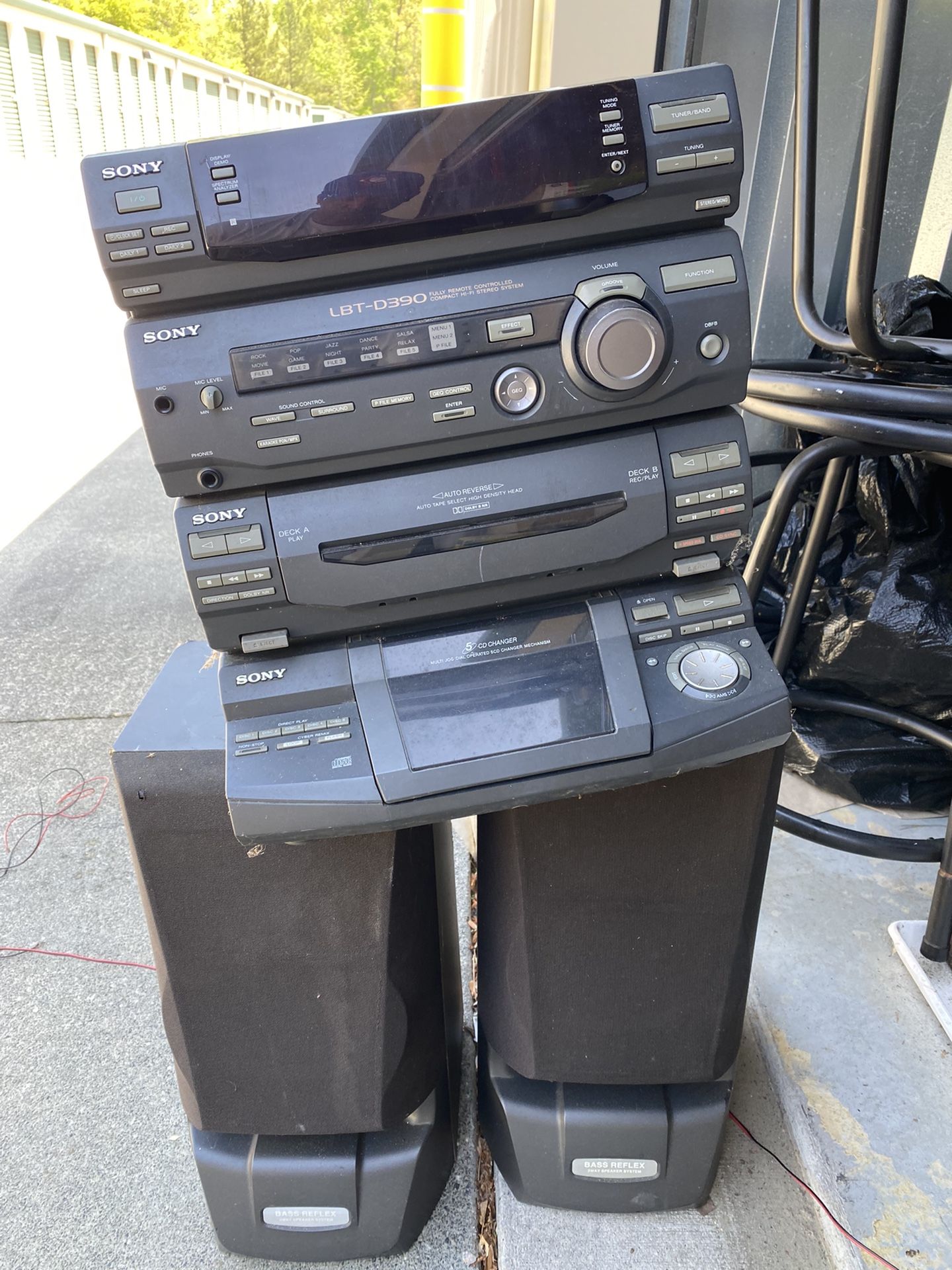 Radio Cassette With The Speaker.