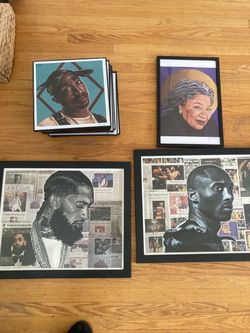 ORIGINAL SIGNED ART PRINTS - KOBE SERENA NIPSEY LAURYN HILL