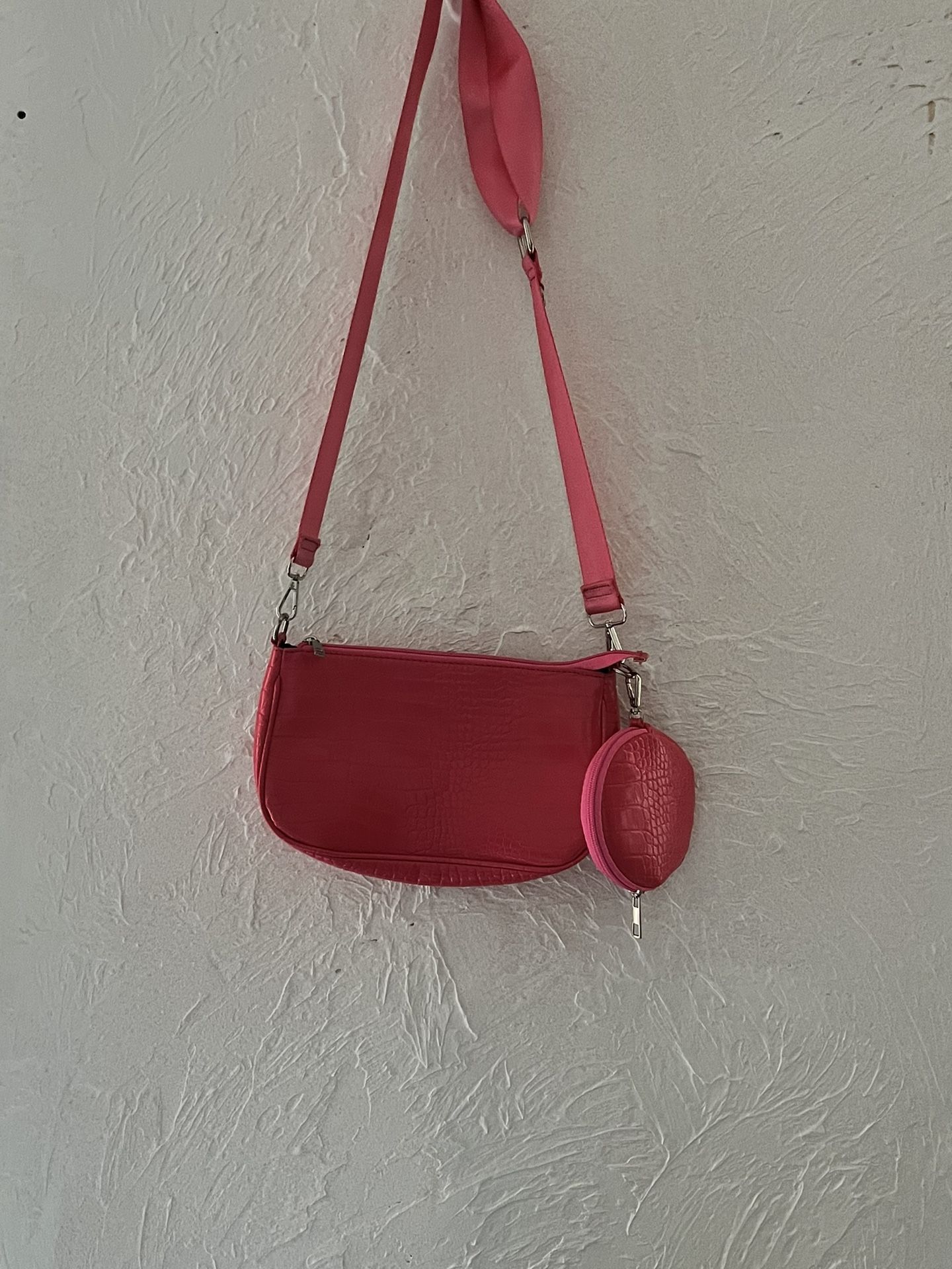 Stylish Square Bag/Coin Purse/Hot Pink