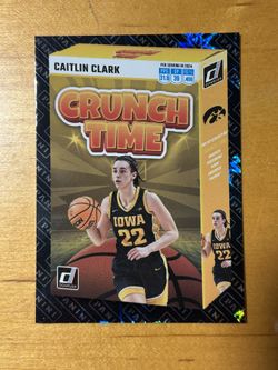 Caitlin Clark - Caitlin Clark Collection Crunch Time Panini Black Border Insert Card