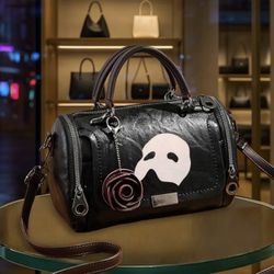 Phantom Of The Opera Black Bag Purse Gothic Spooky Horror 9.84” 🖤 Crossbody Shoulder Bag PU Leather W/ Zippers BRAND NEW