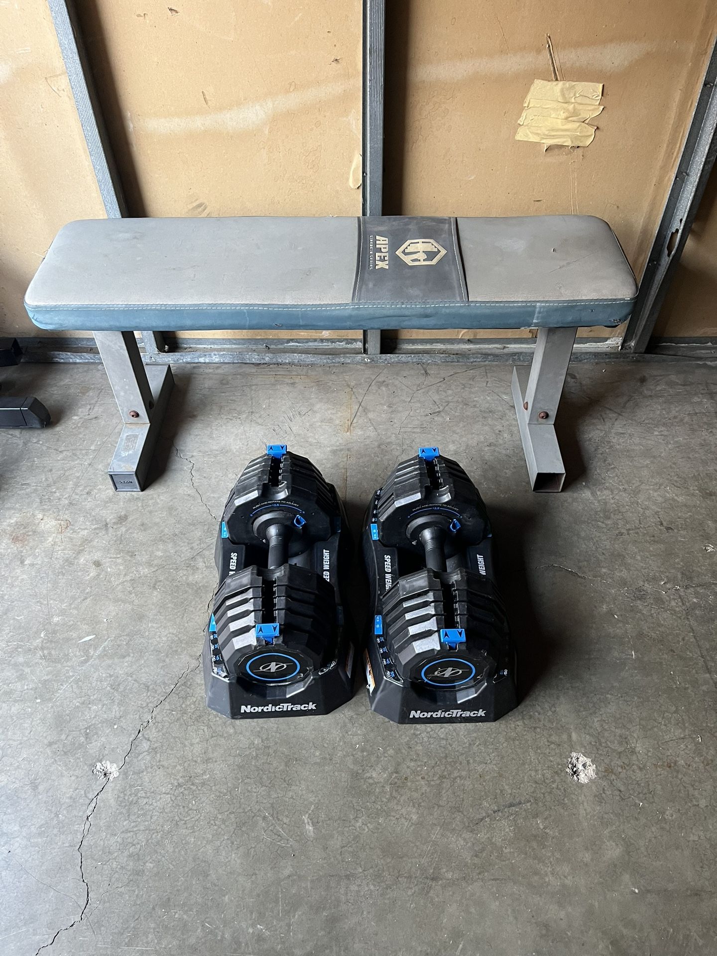 Dumbbell Adjustable Weights 10-55lb With Weight Bench Press