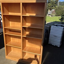 Bookcase, Oak, 8 Adjustable Shelves, Good Condition, Delivery