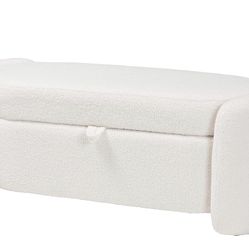 Baxton Studio Oakes Bench & Banquette, Ivory
