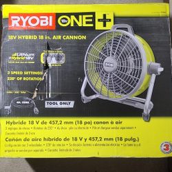 Ryobi One+ 18V Hybrid 18 Inch Air Cannon Fan