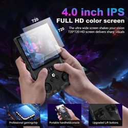 R36MAX Retro Handheld Game Console, 4.0 Inch 720x720 IPS Screen, Built-in 18,000+ Classic Game, Portable Hand Held Open Source Linux System, 4000mAh B