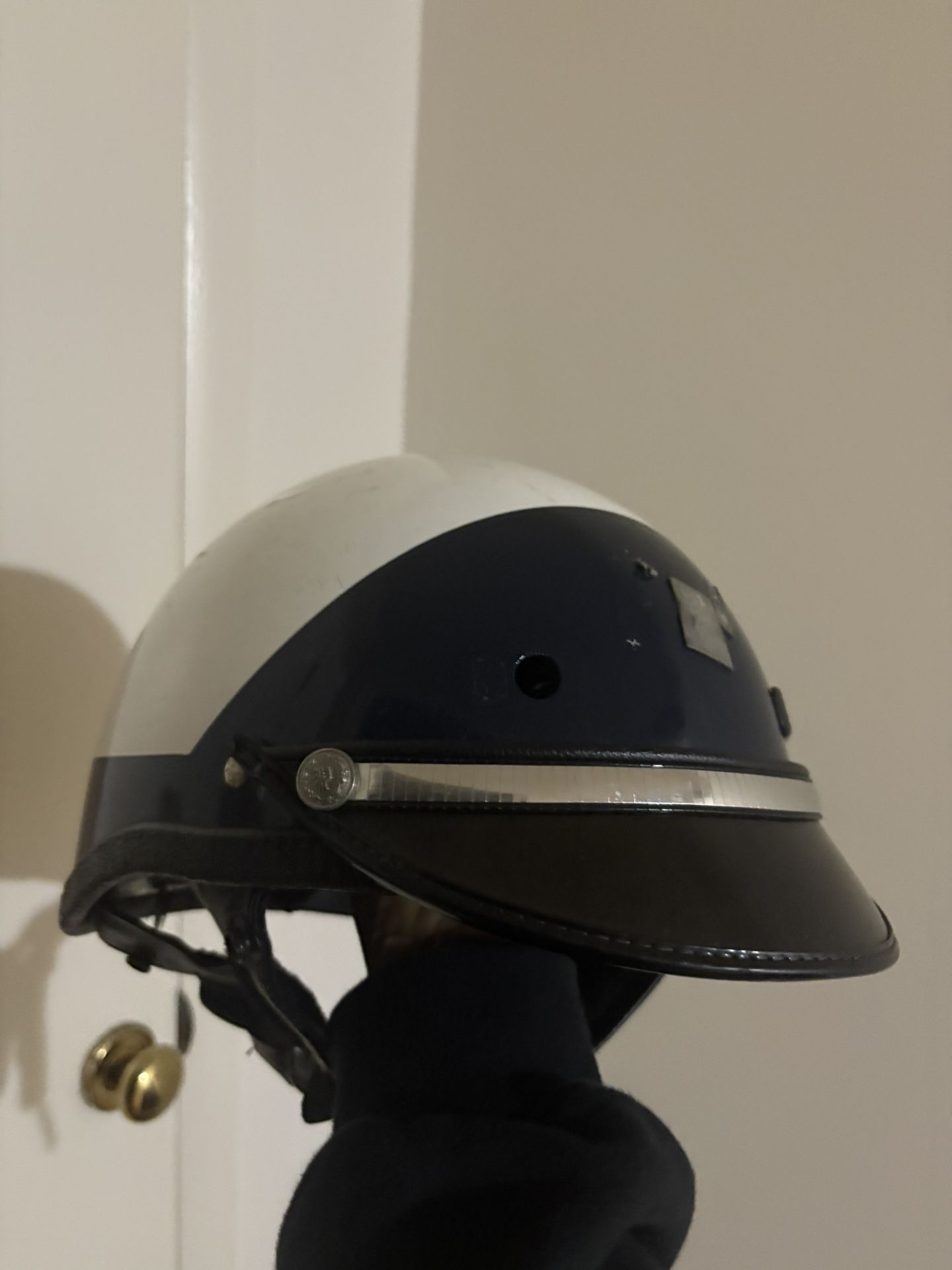 Old Biker Helmet Needs Cleaning 