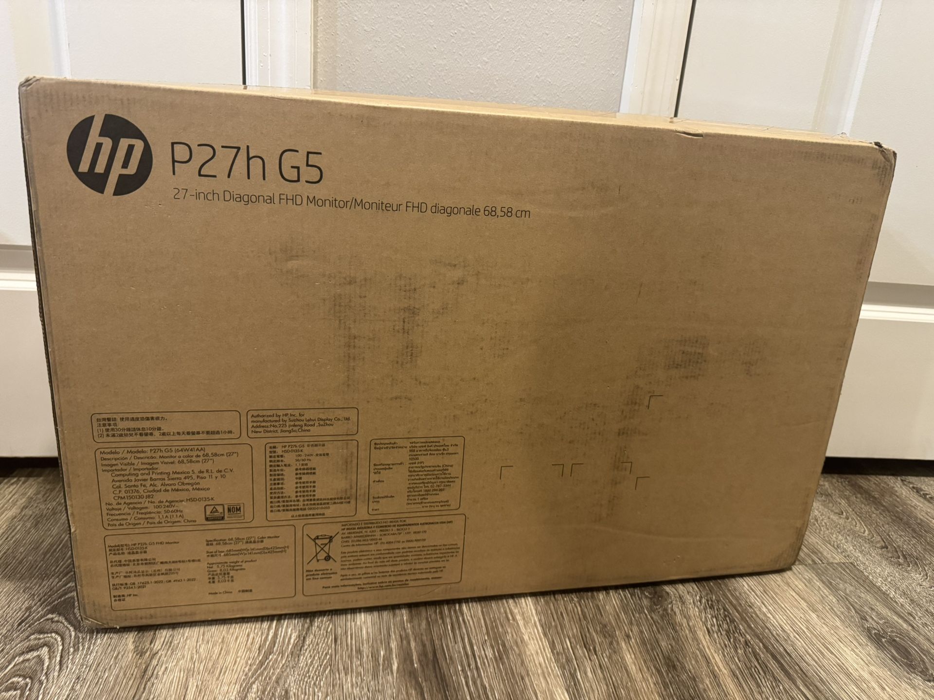 HP P27h G5 27" Class Full HD LCD Monitor - 16:9 - Black