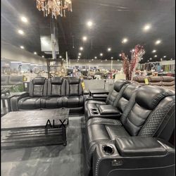 .brand New Ashley Living Room Set Reclining Power LED Free Delivery 