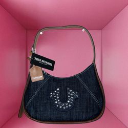 True Religion Brand Jeans denim shoulder/hobo bag