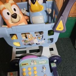 Bluey And Bingo Shopping Cart