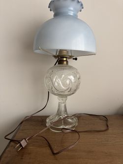 Antique oil lamp with electricity