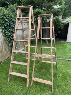 2 Wooden Ladders