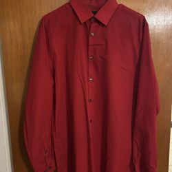 Red Men's Dress Shirt