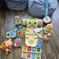 Bundle of Infant Developmenal Toys, Soft Books Etc