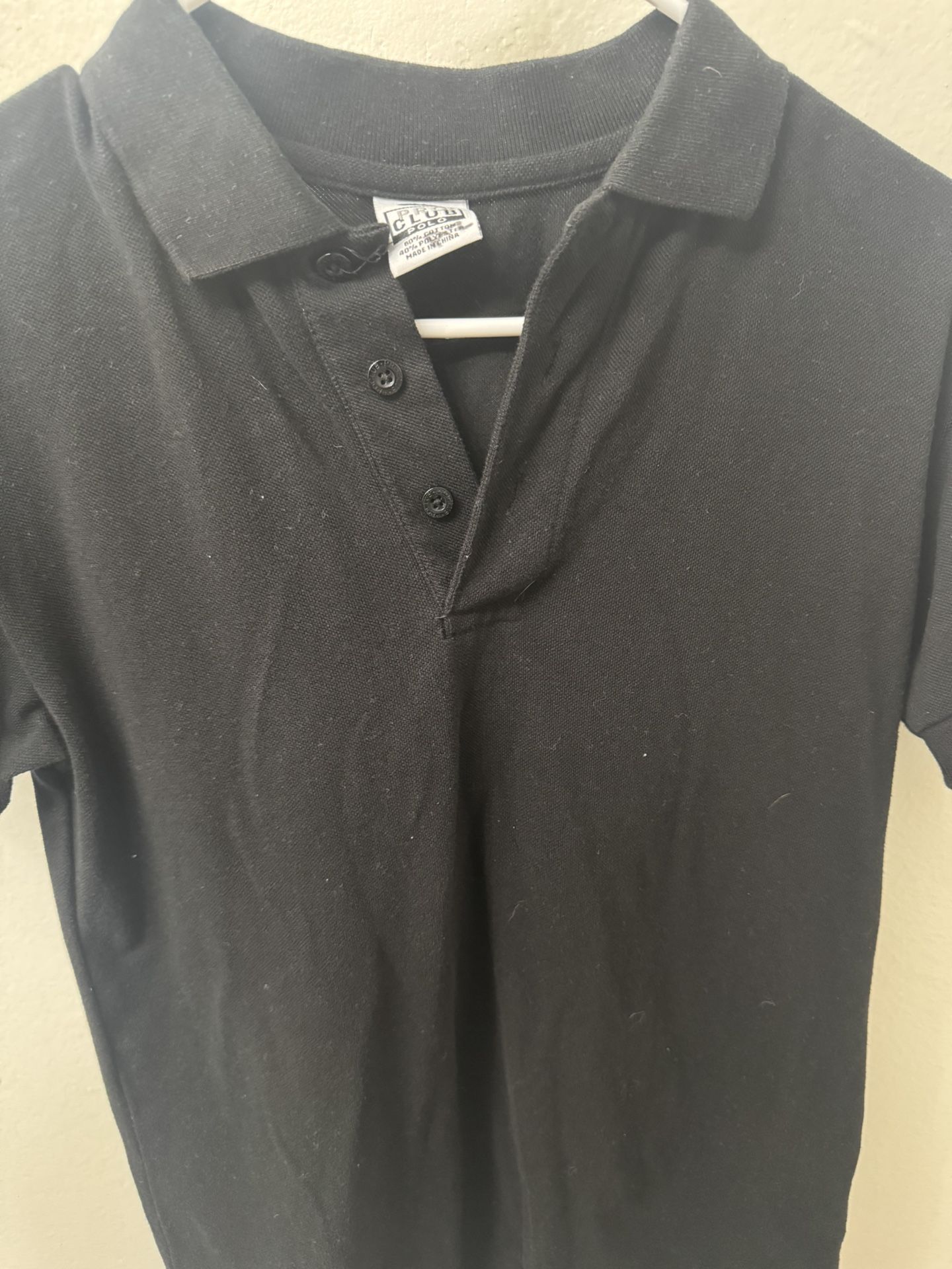 Pro Club Men's Black Polo Shirt