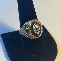 Ruby And Silver Men’s Ring