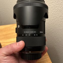 Sigma 18-35mm, 1.8, Nikon 