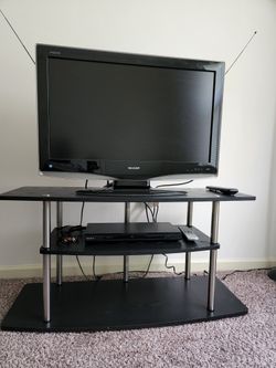 32in Sharp Aquos TV & Sony DVD/CD Player
