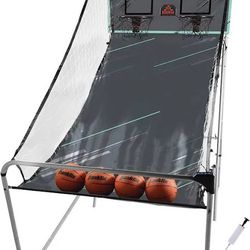 Franklin Sports Basketball Arcade Shootout - Indoor Electronic Double Basketball Hoop Game - Dual Hoops Pro Shooting with Electronic Scoreboard