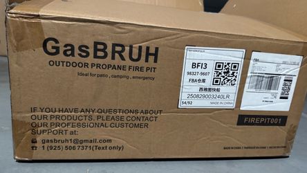 GasBRUH 19” Outdoor propane fire pit